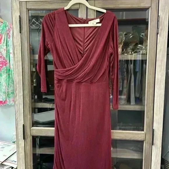 Loft burgundy dressSIZE SMALL - Picture 1 of 6